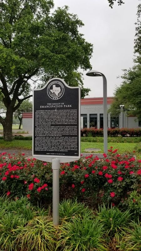 The Legacy of Emancipation Park Marker image. Click for full size.