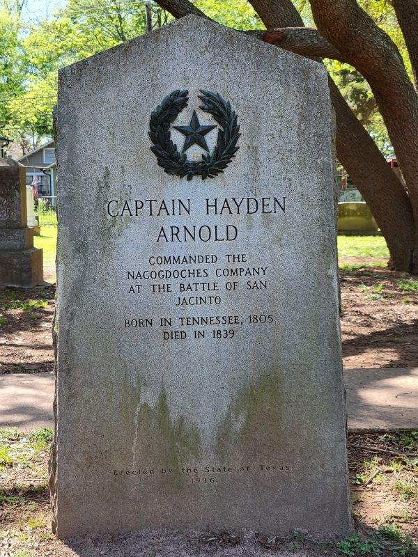 Captain Hayden Arnold Marker image. Click for full size.