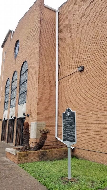 The Greater Zion Missionary Baptist Church Marker by the church entrance image. Click for full size.