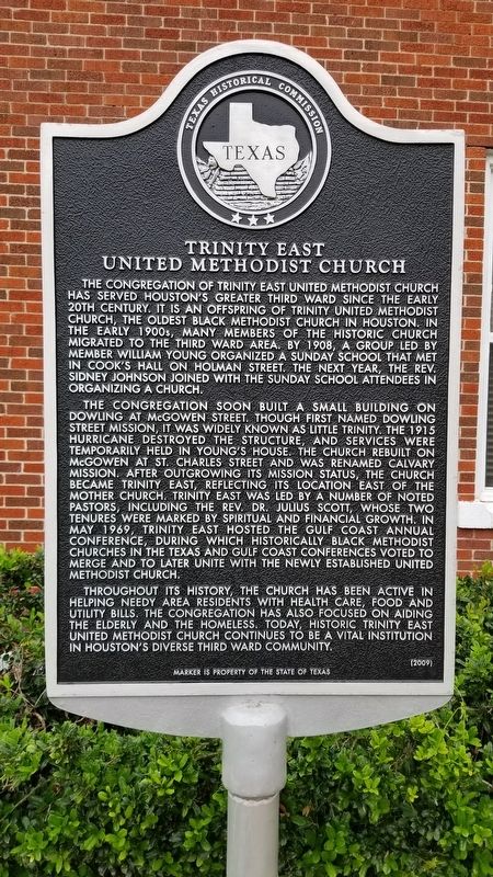 Trinity East United Methodist Church Marker. Click for full size. Trinity East United Methodist Church Marker image. Click for full size.