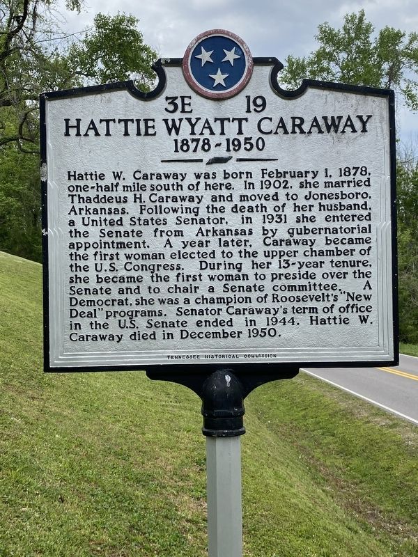 Hattie Wyatt Caraway Marker image. Click for full size.