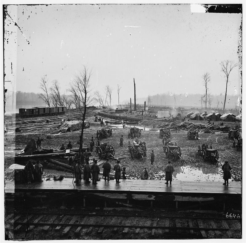 [Johnsonville, Tenn. Camp of Tennessee Colored Battery] image. Click for full size.