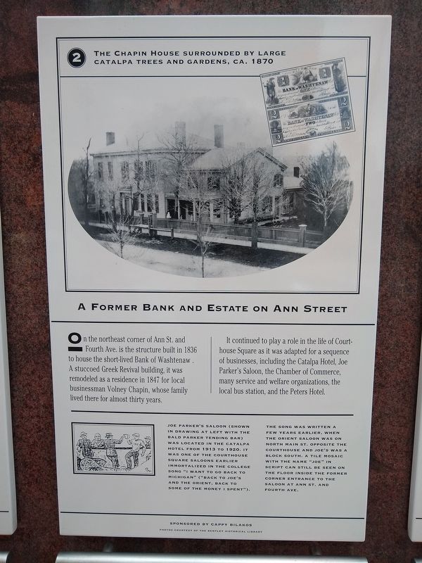 A Former Bank and Estate on Ann Street Marker image. Click for full size.