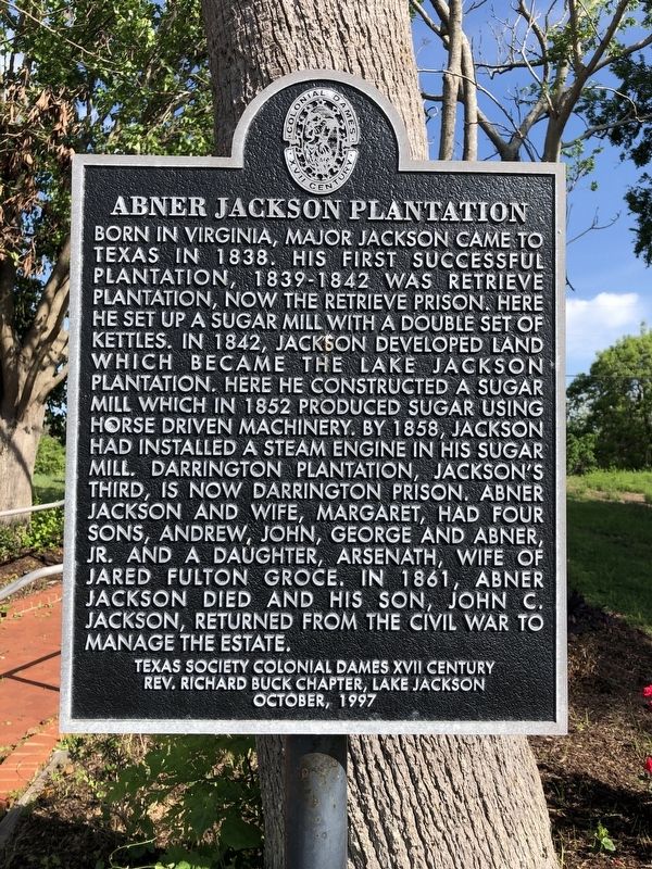 Abner Jackson Plantation Marker image. Click for full size.