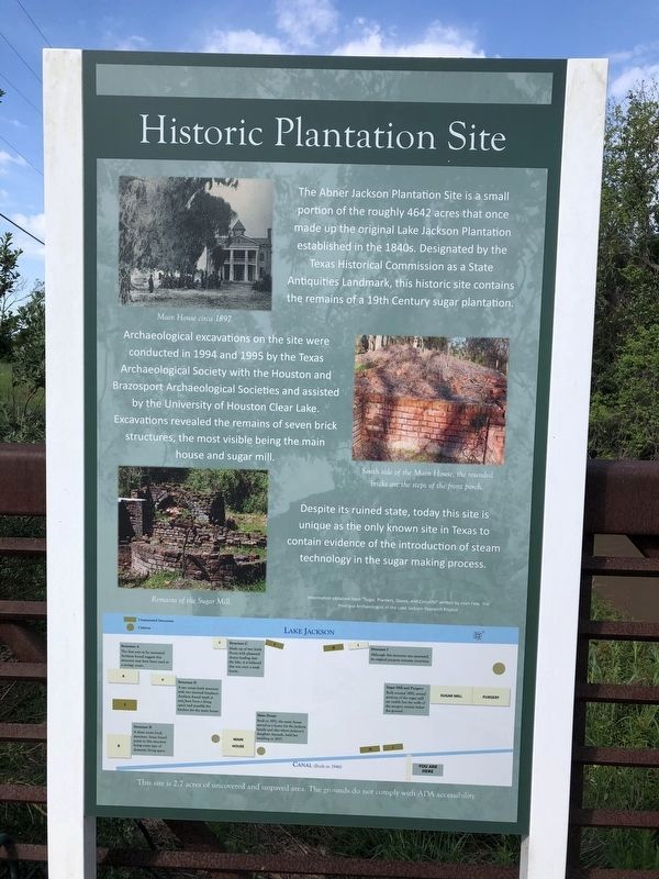 Historic Plantation Site Marker. Click for full size. Historic Plantation Site Marker image. Click for full size.