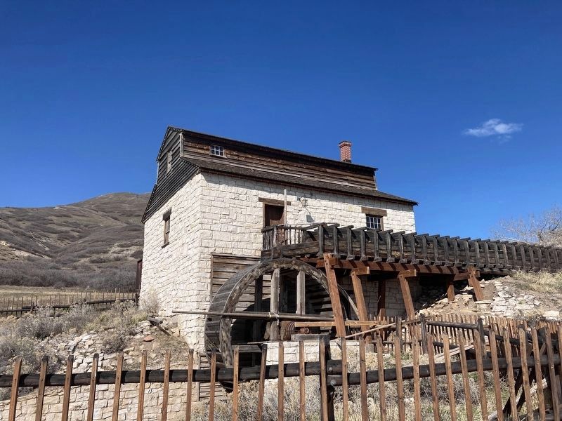 Manti Fort Gristmill and Water Wheel image. Click for full size.