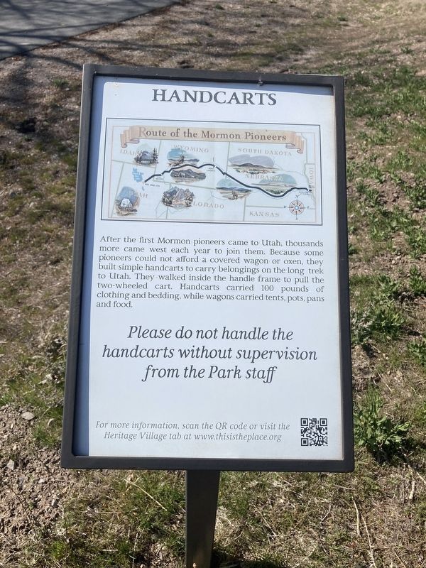 Handcarts Marker. Click for full size. Handcarts Marker image. Click for full size.