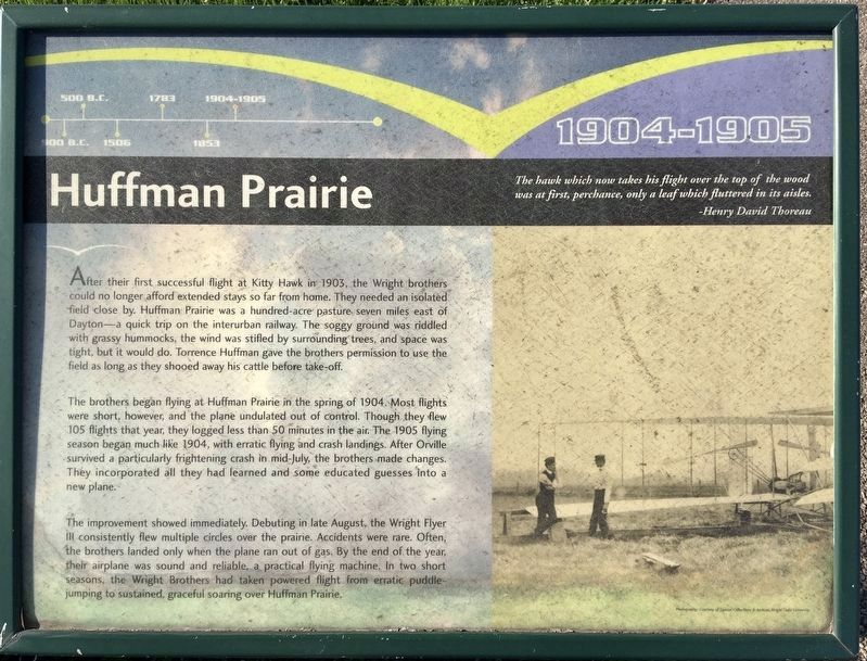 Huffman Prairie Marker image. Click for full size.