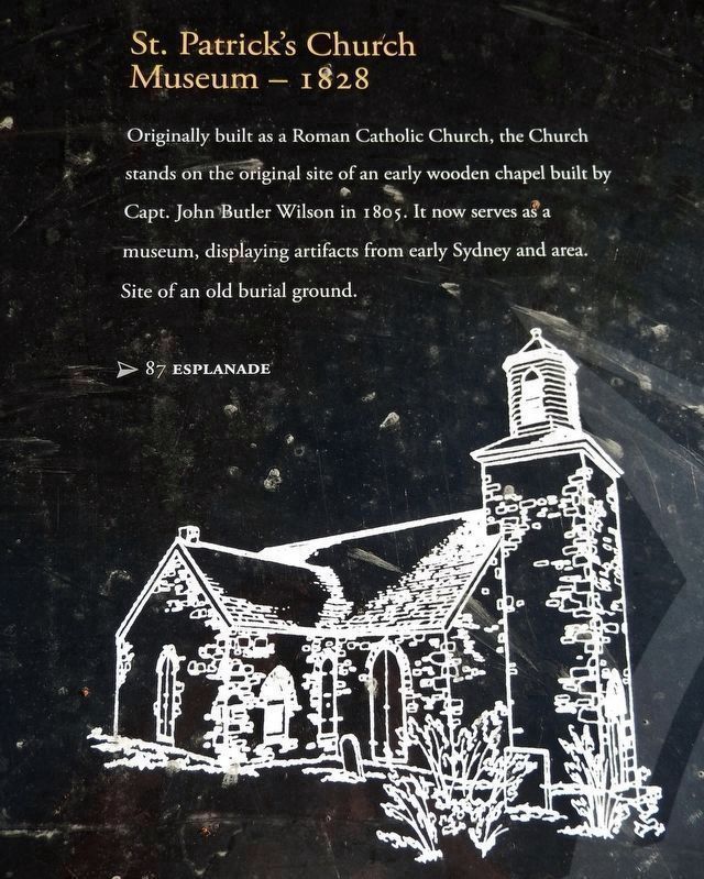 Marker detail: St. Patrick's Church Museum — 1828<br>87 Esplande image. Click for full size.