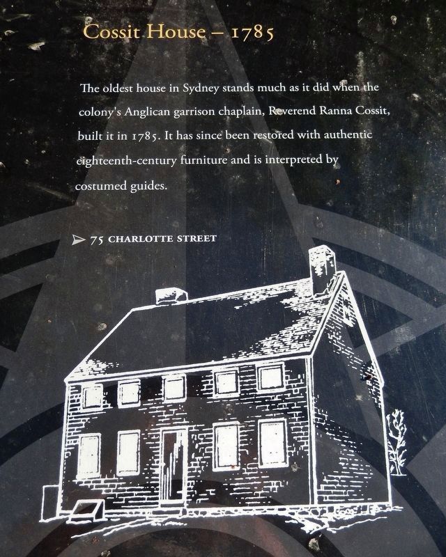 Marker detail: Cossit House — 1785<br>75 Charlotte Street image. Click for full size.