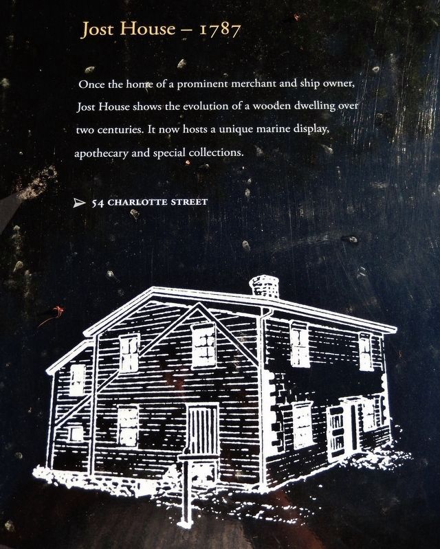 Marker detail: Jost House —1787<br>54 Charlotte Street image. Click for full size.
