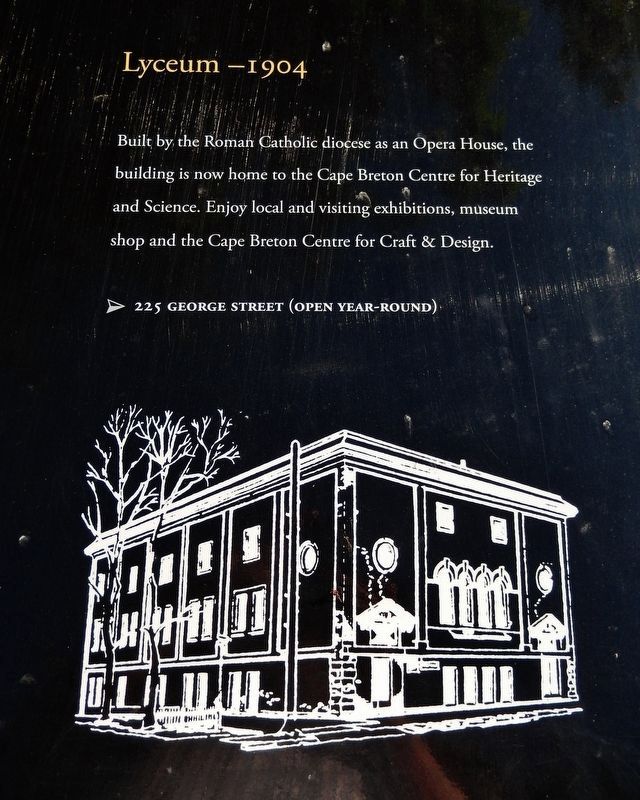 Marker detail: Lyceum — 1904<br>225 George Street image. Click for full size.