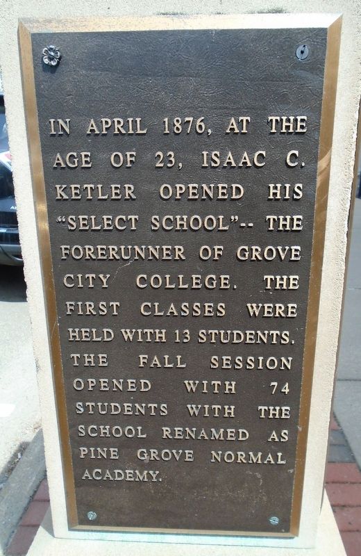 Pine Grove Normal Academy Marker. Click for full size. Pine Grove Normal Academy Marker image. Click for full size.