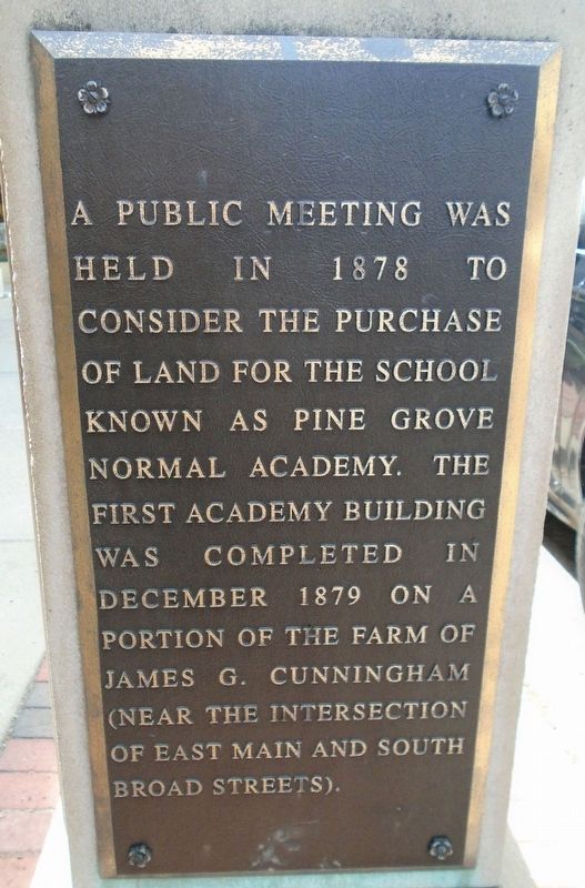 Pine Grove Normal Academy Marker image. Click for full size.
