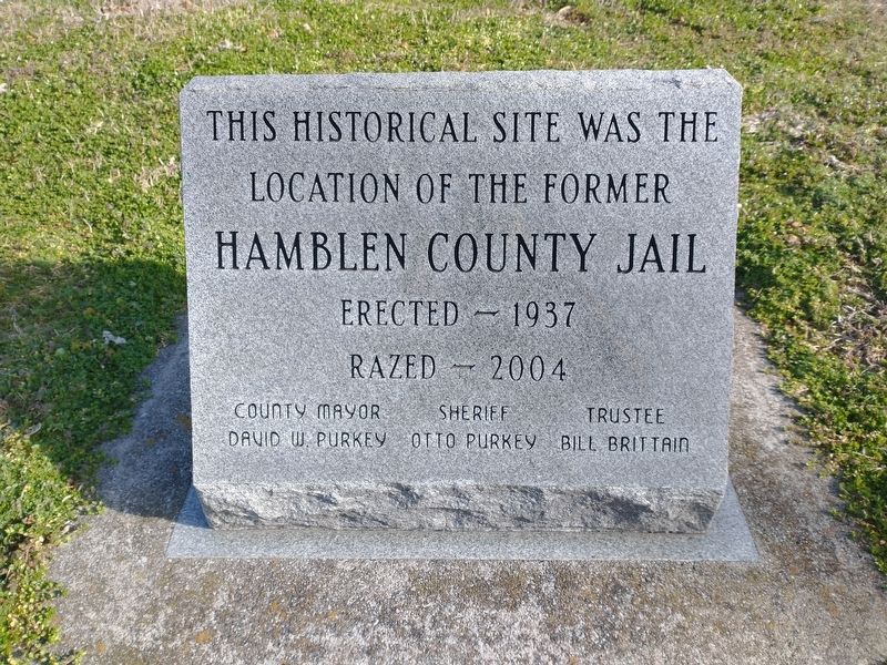 Hamblen County Jail Marker image. Click for full size.