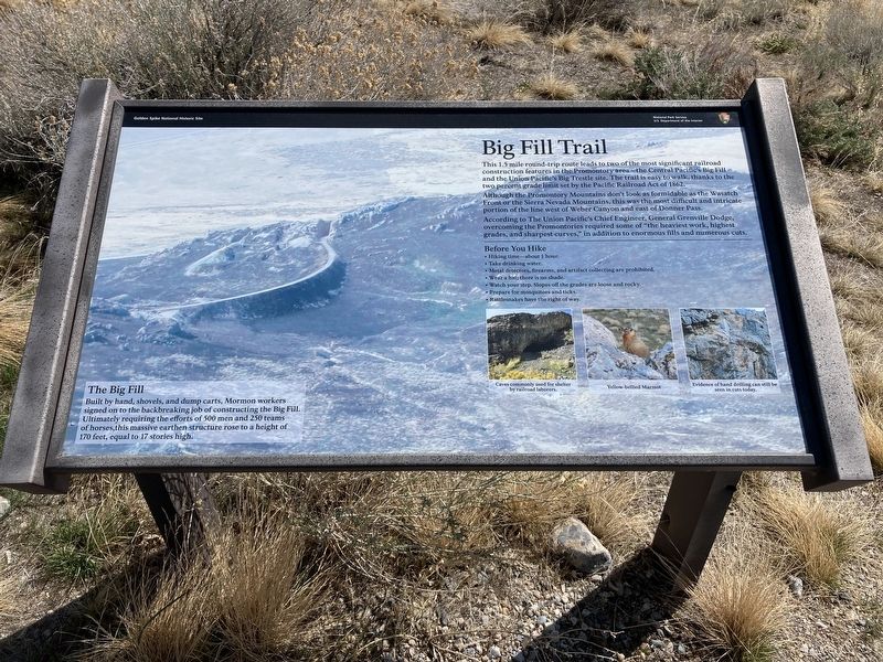Big Fill Trail Marker image. Click for full size.