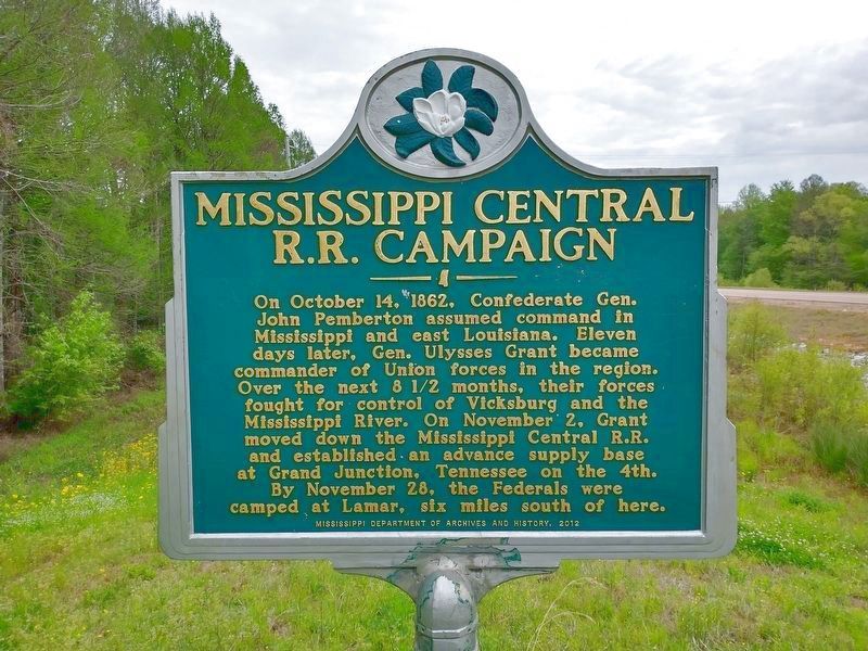 Mississippi Central R.R. Campaign Marker image. Click for full size.