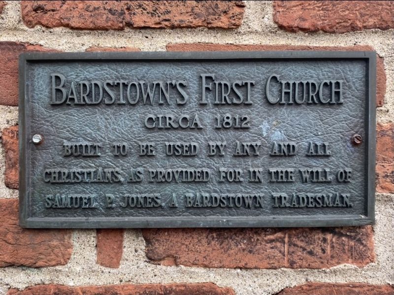 Bardstown's First Church Marker image. Click for full size.