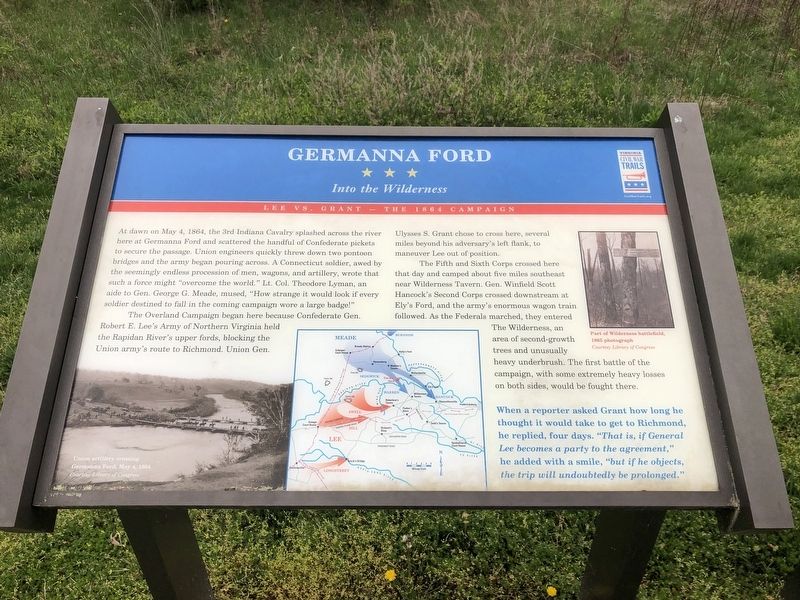 Germanna Ford Marker image. Click for full size.