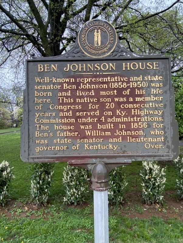 Ben Johnson House Marker image. Click for full size.