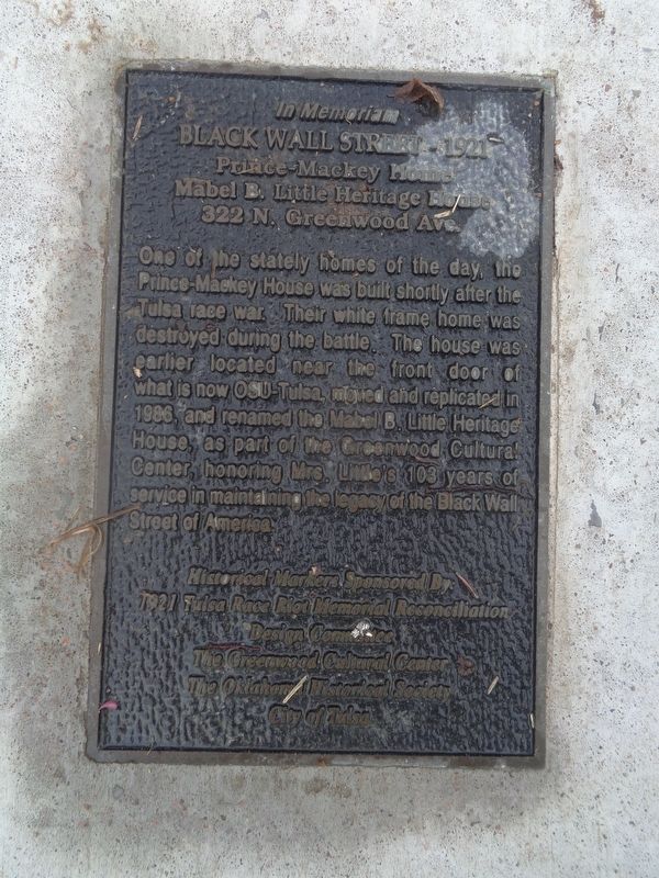 Black Wall Street - 1921 Marker image. Click for full size.