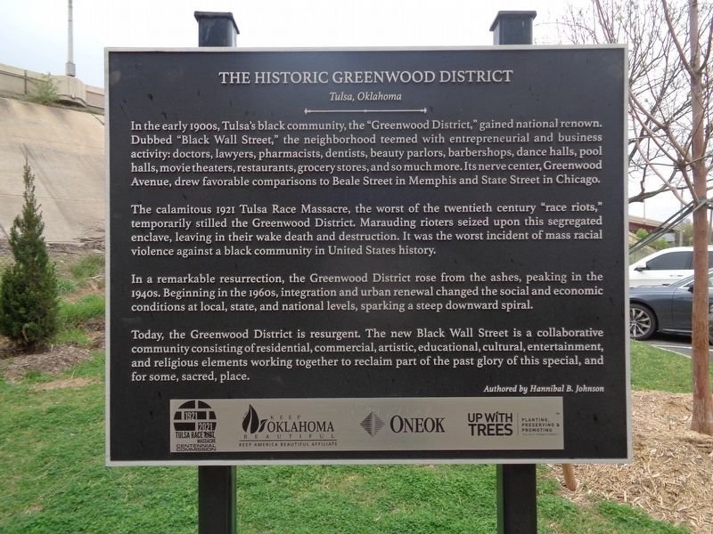 The Historic Greenwood District Marker image. Click for full size.