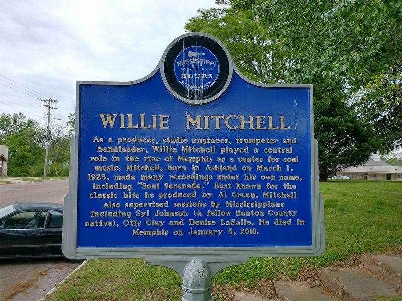 Willie Mitchell Marker (Side 1) image. Click for full size.