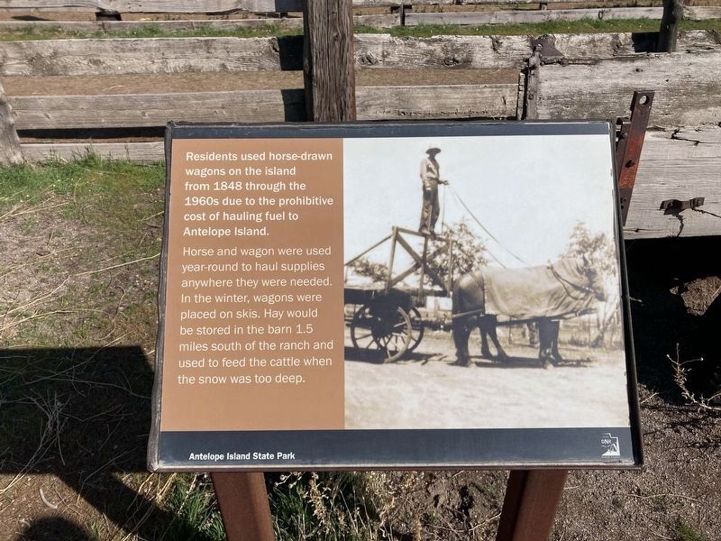 Horse-Drawn Wagons Marker image. Click for full size.