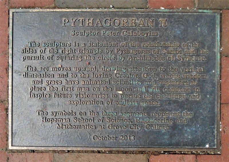 Pythagorean 𝜋 Marker image. Click for full size.