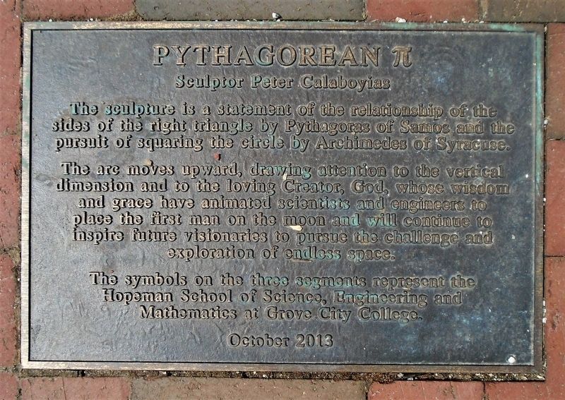 Pythagorean 𝜋 Marker image. Click for full size.
