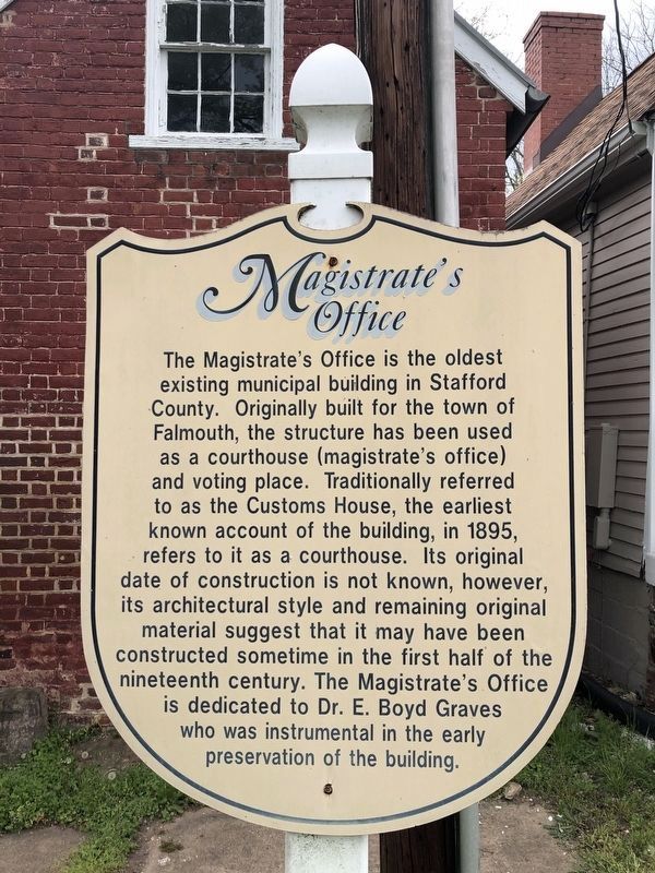 Magistrate’s Office Marker image. Click for full size.