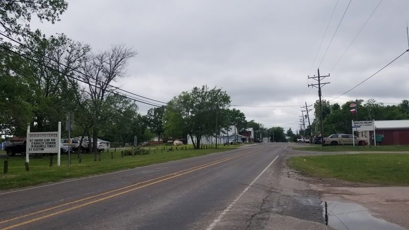 The view of the Town of Bedias Marker from the street image. Click for full size.
