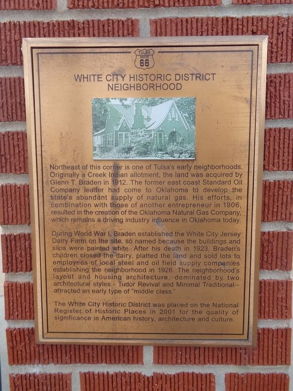White City Historic District Neighborhood Marker image. Click for full size.