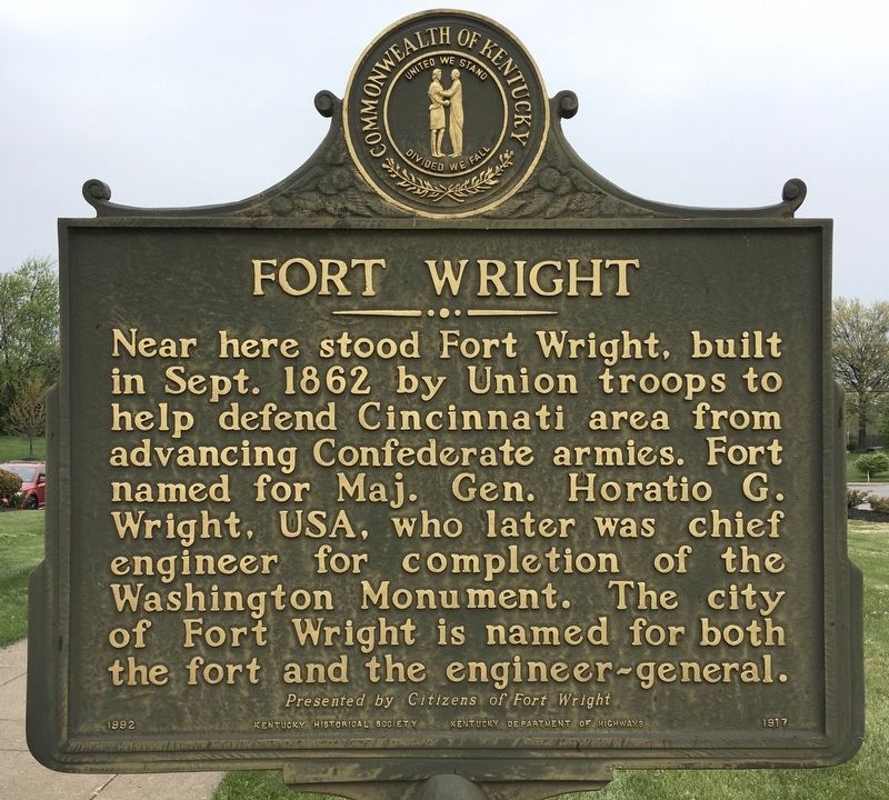 Fort Wright Marker image. Click for full size.