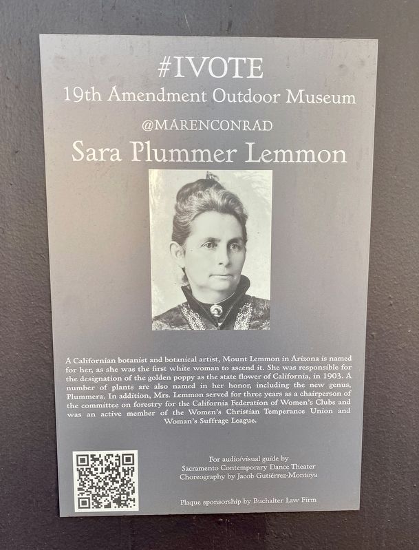 Sara Plummer Lemmon Marker image. Click for full size.