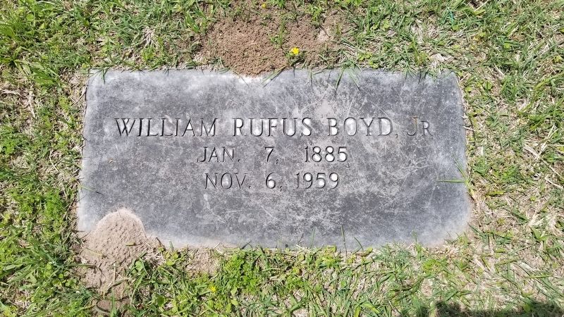 William Rufus Boyd, Jr. gravestone image. Click for full size.