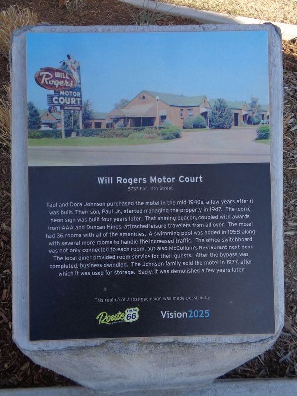 Will Rogers Motor Court Marker image. Click for full size.