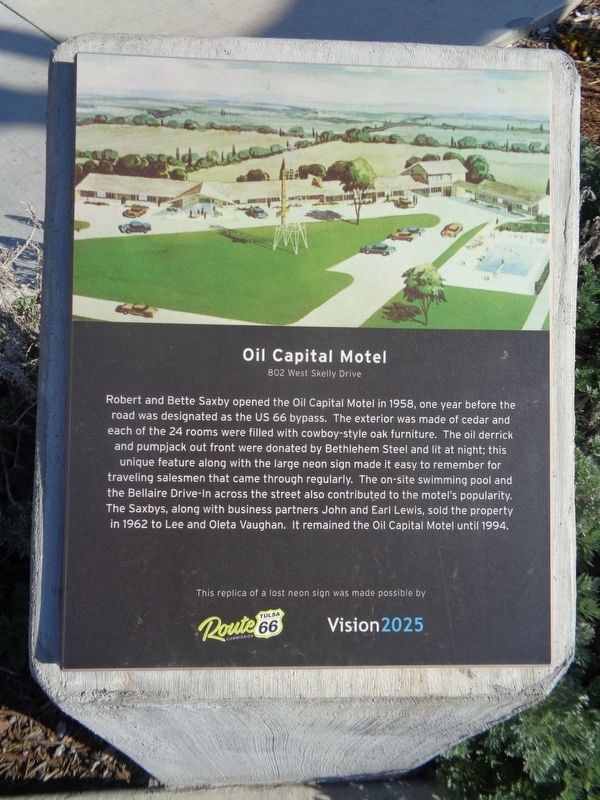 Oil Capital Motel Marker. Click for full size. Oil Capital Motel Marker image. Click for full size.