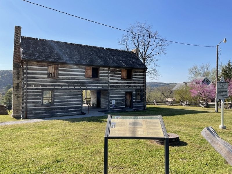 The Jacob Wolf House and the marker. image. Click for full size.