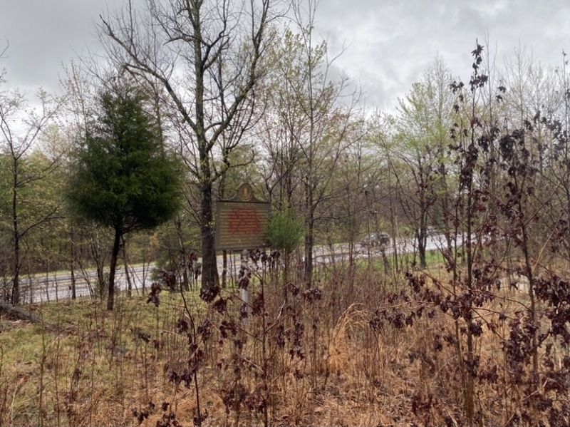 Mystery Cemetery marker looking toward Clermont Rd. image. Click for full size.