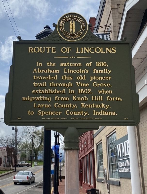 Route of Lincolns Marker image. Click for full size.