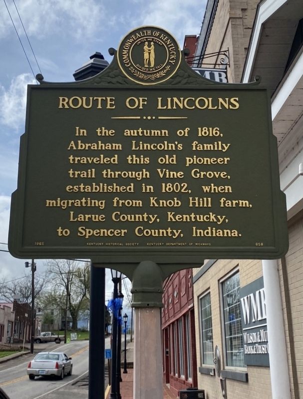 Route of Lincolns Marker. Click for full size. Route of Lincolns Marker image. Click for full size.