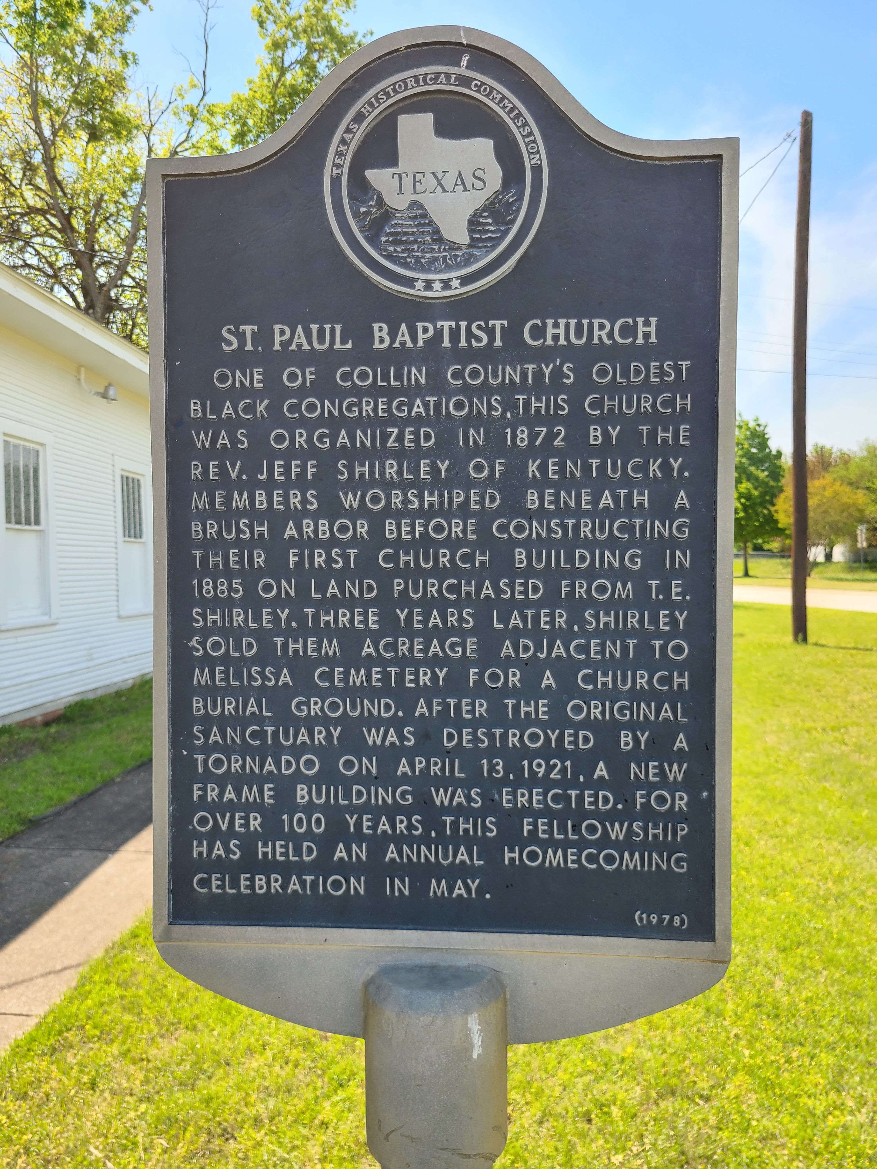 St. Paul Baptist Church Marker