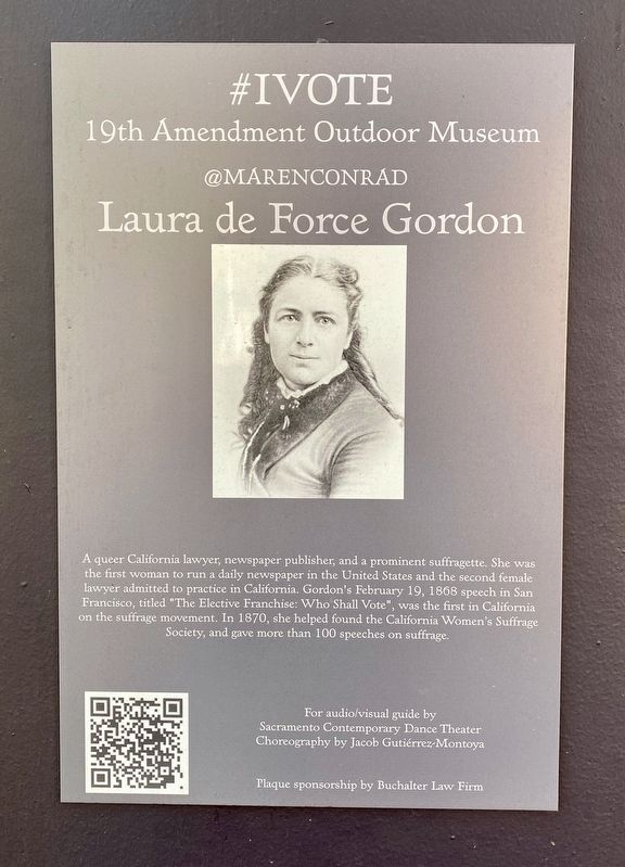 Laura de Force Gordon Marker image. Click for full size.