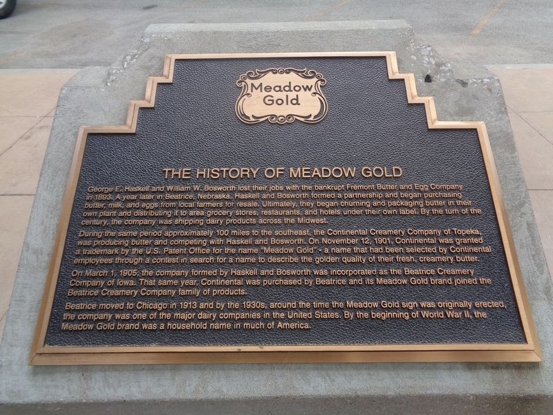 The History of Meadow Gold Marker image. Click for full size.