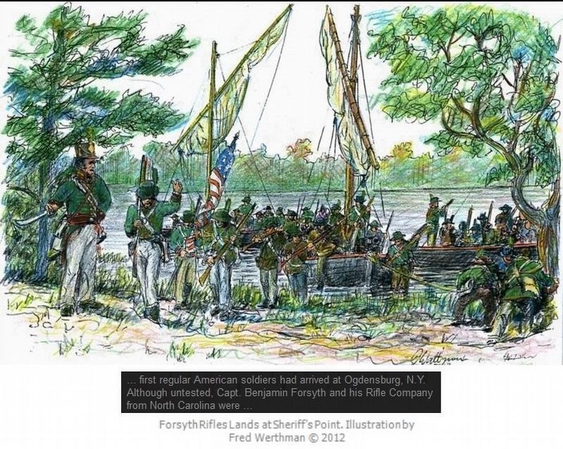 "Forsyth Rifles Lands at Sheriff's Point" image. Click for full size.