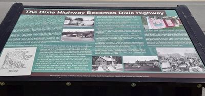 The Dixie Highway Becomes Dixie Highway Marker image. Click for full size.