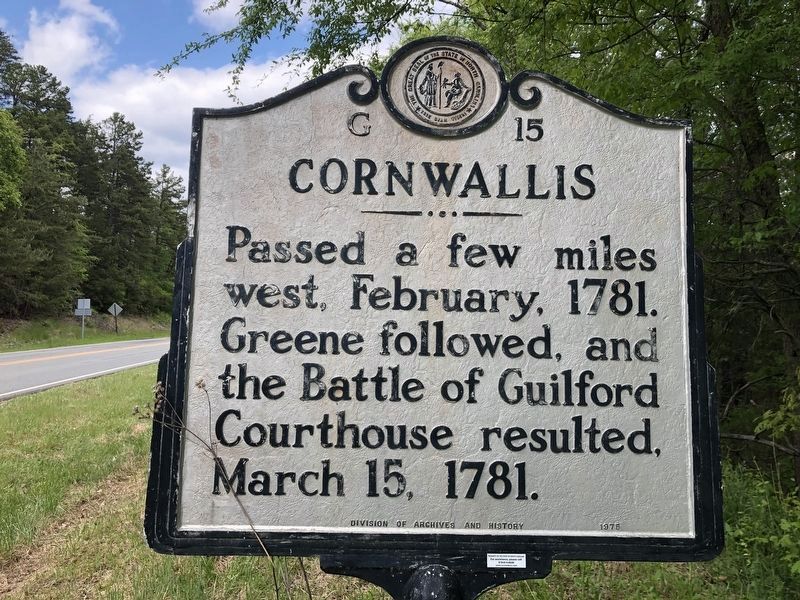 Cornwallis Marker. Click for full size. Cornwallis Marker image. Click for full size.