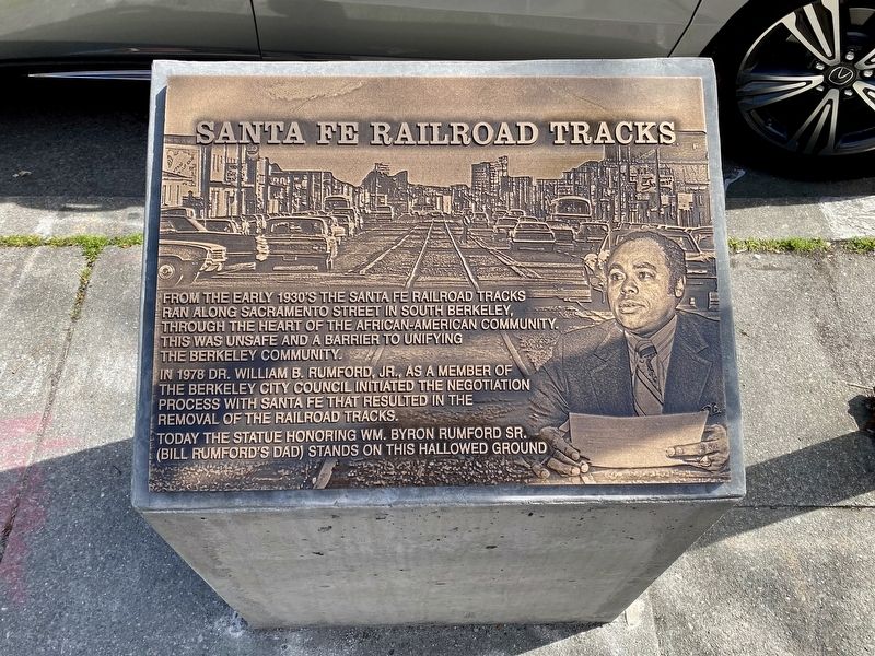 Santa Fe Railroad Tracks Marker image. Click for full size.
