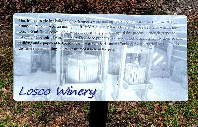 Losco Winery Marker image. Click for full size.